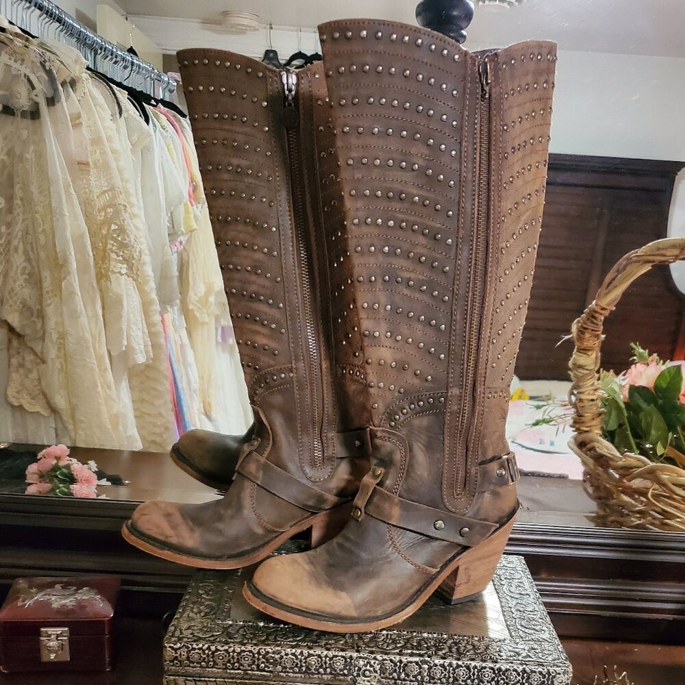 Liberty Black Leather Boots 6.5